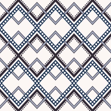 Vektör geometrik kare mavi renkli zig zag çizgisi üstüste biniyor. Kumaş, tekstil, iç dekorasyon elementleri, döşeme ve ambalaj için kullan.