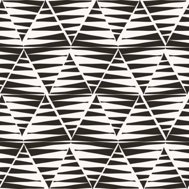 Çizim üçgeni eşkenar dörtgen çizimi Afrika kabilesinin şekilsiz desenli tek renkli arkaplanı. Kumaş, tekstil, iç dekorasyon elementleri, döşeme ve ambalaj için kullan.
