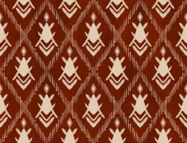 Etnik bir düzen. İllüstrasyon etnik kabile şebekesi köşegen çizgileri dikişsiz desen grunge desen vintage kırmızı arka plan. Kumaş ve ev dekorasyonu unsurları için geleneksel etnik kalıp.