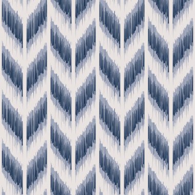 Ikat sembolü herringbone deseni. Çizim geometrik mavi renk sembolü herringbone desen ikat tarzı. Kumaş, ev dekorasyonu, döşeme, ambalaj için pürüzsüz desen.