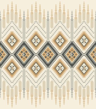 Etnik geometrik bağbozumu. Etnik sınır unsuru. Etnik geometrik elmas şekilli, dikdörtgen desenli arka plan. Kumaş, tekstil, iç dekorasyon elementleri için nakış deseni.