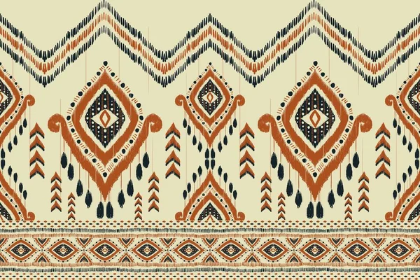 Ikat African Pattern Illustration Colorful African Tribal Embroidery Ikat Border — Foto de Stock