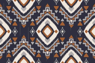 Ikat African pattern. Illustration African aztec tribal motif geometric shape seamless pattern ikat style. Ethnic tribal pattern use for fabric, textile, home decoration elements, upholstery, wrapping