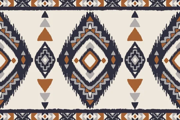 Ikat African colorful pattern. Illustration aztec Southwest geometric shape seamless pattern ikat style. Ethnic border pattern use for fabric, textile, home decoration elements, upholstery, wrapping.