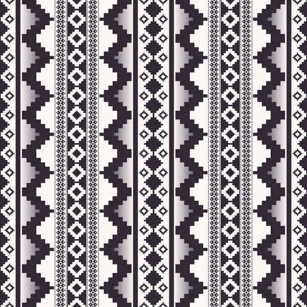 Motif Rayures Aztec Kilim Noir Blanc Vector Aztec Kilim Bandes — Image vectorielle