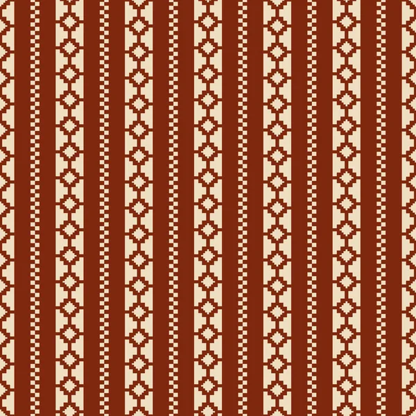 Azteekse Geometrische Rood Witte Strepen Patroon Vector Aztec Geometrische Vorm — Stockvector