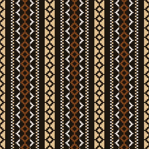 Ethnische Muster Traditioneller Streifen Vector Aztec Geometrische Form Nahtlose Muster — Stockvektor