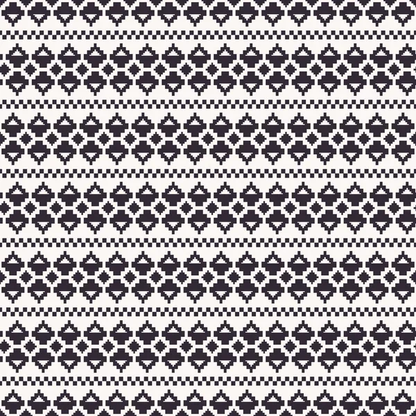 民族の伝統的な黒と白のパターン ベクトル アステカ幾何学的形状シームレスパターンの背景 家庭の装飾要素 包装のための民族編みパターンの使用 — ストックベクタ