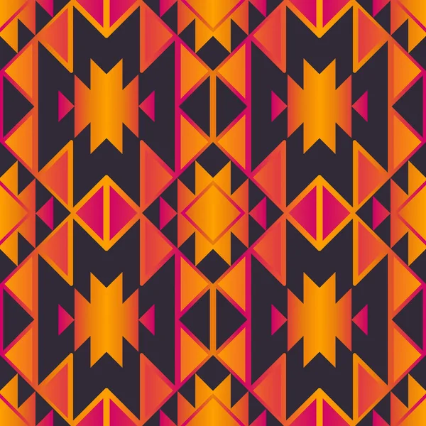 Güneybatı Navajo Renkli Desen Vektör Aztec Navajo Renkli Geometrik Şekilli — Stok Vektör