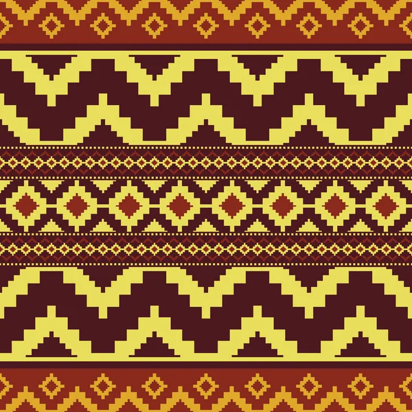 Modèle Géométrique Tribal Aztèque Rétro Coloré Vector Aztec Forme Géométrique — Image vectorielle
