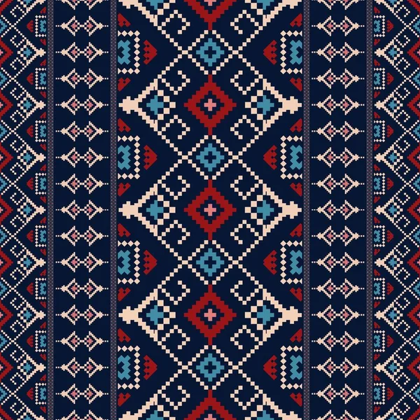 Etnikai Ukrán Hímzés Színes Minta Illusztráció Hagyományos Etnikai Hímzés Geometrikus — Stock Fotó