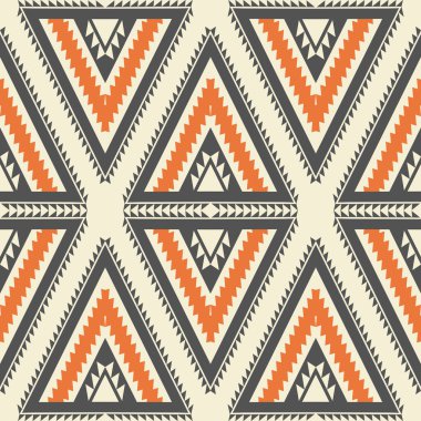 Etnik güneybatı rengarenk desen. Vektör aztec Navajo renkli geometrik şekil kusursuz desen. Kumaş, tekstil, ev dekorasyonu unsurları, döşeme, ambalaj, vs. için etnik geometrik desen kullanımı.
