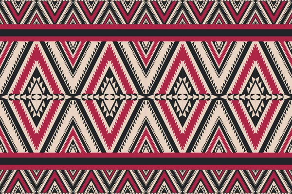Native Aztec Embroidery Pattern Vector Aztec Navajo Geometric Stripes Seamless — Stock Vector