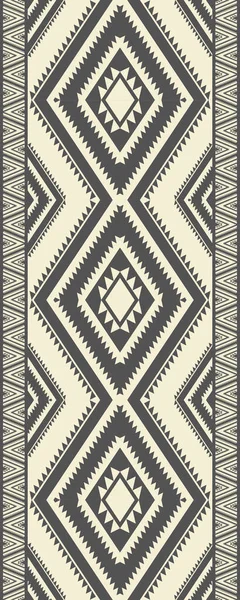 Südwesten Des Navajo Gebiets Beheimatete Teppichmuster Vector Vintage Schwarz Weiß — Stockvektor