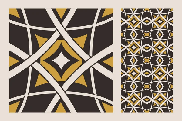 Abstraktes Geometrisches Muster Vector Ornamente Set Von Vintage Bunten Abstrakten — Stockvektor