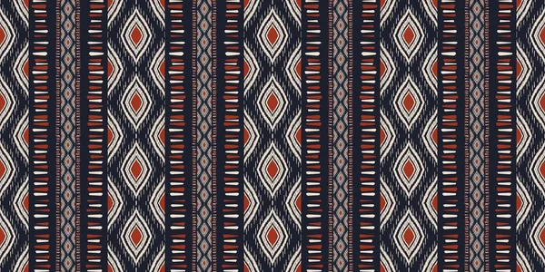 Muster Ethnischer Ikat Stammesstreifen Illustration Ikat Geometrischen Streifen Nahtlose Muster — Stockfoto