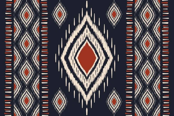 Ethnische Stammesmuster Der Ikat Illustration Ikat Teppich Geometrische Diamantform Nahtloses — Stockfoto