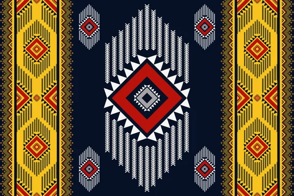アステカナバホストライプパターン ベクトル民族Apacheインドの幾何学的形状シームレスパターン カーペット クッション 壁紙や他の家庭の装飾要素のための南西部の民族パターンの使用 — ストックベクタ