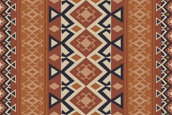 Aztec Kilim 기하학적 Aztec 기하학적 원활한 빈티지 스타일입니다 양탄자 장식품 — 스톡 벡터