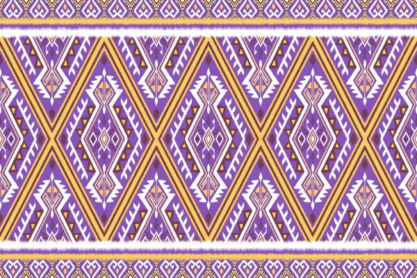 Aztec tribal geometric ikat pattern. Illustration ikat aztec tribal geometric shape seamless pattern. Ikat traditional pattern use for textile, border, wallpaper, cushion, carpet, upholstery, etc.