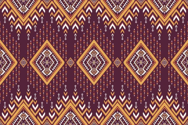 Aztec tribal geometric ikat pattern. Illustration aztec tribal geometric shape seamless pattern. Ikat traditional pattern use for fabric, textile, home decoration elements, upholstery, wrapping, etc.