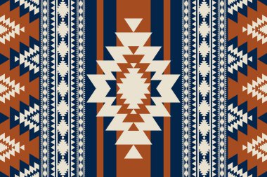 Güneybatı Navajo geometrik renkli eski model. Etnik güneybatı geometrik, pürüzsüz desen. Tekstil, ev dekorasyonu unsurları ve döşeme için geleneksel yerli Amerikan deseni kullanımı.