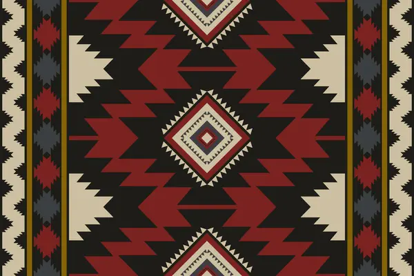 Aztec Sydväst Färgglada Mönster Vektor Infödda Amerikanska Sydvästra Geometriska Form — Stock vektor