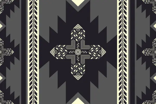 Südwestamerikanisches Geometrisches Muster Vector Aztec Südwestlichen Stickerei Nahtlose Muster Rustikalen — Stockvektor