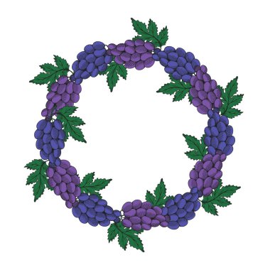 Üzümlü çerçeveler. El çizimi vektör oymalı vintage illüstrasyon. Grapevine ile metin için arkaplan. Görüntüler herhangi bir aşamada herhangi bir yapay zeka yazılımı kullanmadan oluşturuluyor.