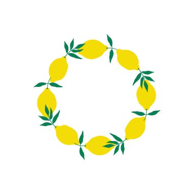 Lemon Citrus meyveli çerçeve etiketi izole edilmiş arka planda metin için. Sarı kireç bitkileriyle sınır arkaplanı, logo, işaret, kart, kağıt, tasarım için yapraklar ve dallar. Vektör botanik çizimi