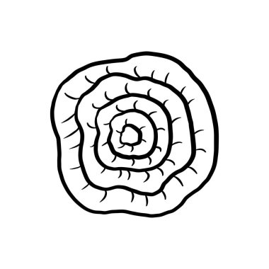 Arka planda Yunan hamur işi Spanakopita Tiropita çizimi var. Filo pastası, ulusal yemek, salyangoz şeklinde atıştırmalık. Vektör çizimi. Kafe, menü, kart, işaret, logo, fırın için tasarım