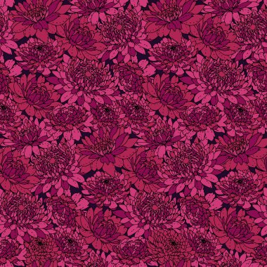 Kusursuz bordo monoton soyut çiçek deseni. Vektör el çizimi. Çiçek desenli çizgi. Tasarım, kumaş, moda, duvar kağıdı, yüzey tasarımı için şablon