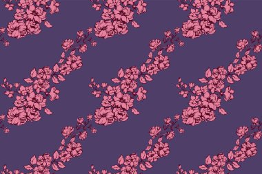 Sarmaş dolaş çiçekler monoton modunda. Sanatsal soyut vektör el çizimi siluetler çiçeksiz desenler açıyor. Tasarım, tekstil, moda, baskı, kumaş şablonu