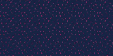 Basit yaratıcı benek, damlalar, pürüzsüz desenler. Rastgele noktalar, kar taneleri, daireler, karanlık bir arkaplanda broşürler. Vektör el çizimi. Kumaş, tekstil ve yüzey tasarımı için tasarım