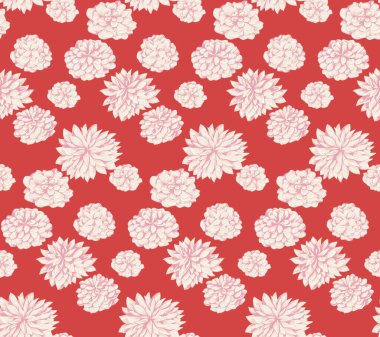 Kusursuz desenli çiçek şakayıkları, yıldız çiçekleri. Soyut, sanatsal, turuncu arka planda çiçekli. Vektör el çizildi. Moda, kumaş, tekstil, baskı için tasarım