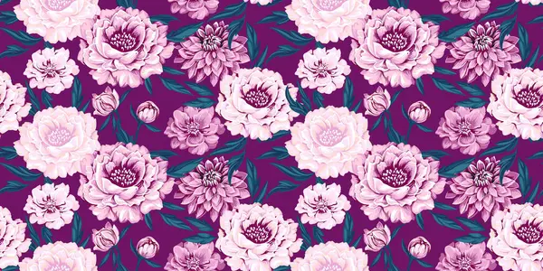 Kusursuz soyut çiçek deseni. Çiçekli duvar halısı. Çiçekli süslü çayır bordo baskı. Tasarım, tekstil, moda, yüzey tasarımı, kumaş şablonu