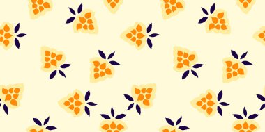 Soyut minimalist şekiller rastgele, kusursuz bir kalıba saçılmış. Yaratıcı sarı küçük formlar, küçük noktalar, damlalar, noktalar, açık arkaplanda kar taneleri. Vektör el çizimi çizimi.