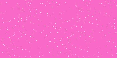 Soyut polka noktaları, rastgele noktalar, noktalar, pembe arka planda damlalar olan basit minimalist, pürüzsüz desen. Vektör el çizim şekilleri çiziyor. Yaratıcı doku küçük, kar taneleri, daireler, baskı.