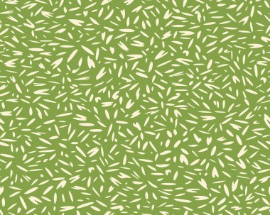 Minimalist iz bırakmış. Yeşil soyut organik şekiller, noktalar, damlalar, noktalar, daireler, kar taneleri baskısı. Vektör el çizim dokusu