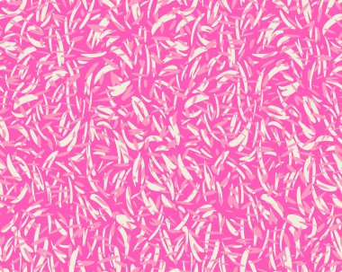 Soyut katmanlı noktalar kusursuz desen. Pembe benekli arka plan, organik şekiller, damlalar, noktalar, daireler, kar taneleri. Vektör el çizim dokusu baskısı