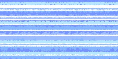 Vektör el çizgileri kusursuz desen çiziyor. Mavi arka plan. Eşsiz yatay çizgiler süsü. Çağdaş minimalist baskı.