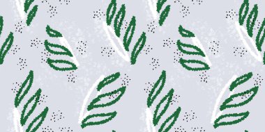 Felçler soyut organik şekilleri, pürüzsüz desenleri fırçalar. Elle çizilmiş eşsiz biçimlere ve doku izlerine sahip vektör arkaplanı. Çağdaş düz tekrarlanan süs