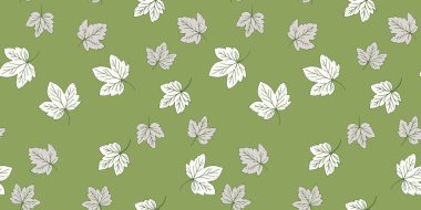 Yeşil arka planda yaprakları olan minimalist, pürüzsüz desen. Basit zarif tasarım kumaş, duvar kağıdı, ambalaj, ev dekorasyonu, doğal ve şık bir dokunuş için mükemmeldir..