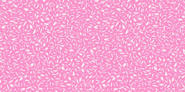 Pembe arkaplan ve dağınık organik darbeler ile kusursuz soyut desen. Kumaş, hediye paketi, kırtasiye, ev dekorasyonu ve modern dijital tasarımlar için sade minimalist baskı