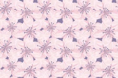 Soyut sanatsal çiçek desenli pastel desen. Vektör el çizildi. Tekrarlanan şekiller çiçeklerin açık arkaplanda pürüzsüz bir iz bırakmasını sağlar. Tekstil, kumaş ve kapak için süs tasarımı