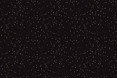 Siyah arkaplana saçılmış minimalist, pürüzsüz beyaz noktalar. Kumaş, ambalaj kağıdı, kırtasiye ve modern dekoratif projeler için uygun basit ve çok yönlü tasarım.