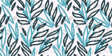 Eşsiz soyut organik şekiller kusursuz desenler. Vektör el çizimi. Yaratıcı mavi arka plan baskısını oluşturur. Çağdaş minimalist süs.