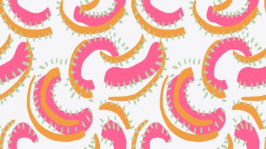 Soyut organik şekiller kusursuz desenler. Vektör el çizimi benzersiz düzensiz formlar. Renkli sade arka plan süsü. Çağdaş minimalist baskı