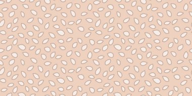 Soyut organik yaprak şekilli, açık bej arkaplanda hatları olan pastel dikişsiz vektör deseni. Tekstil ürünleri, duvar kağıtları, ambalaj kağıtları, ambalaj kağıtları, markalaşma, modern dekor için yumuşak eşsiz baskı.