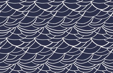 Beyaz kıvrımlı dalgalı desenli düz doku. Siyah arkaplanda soyut organik şekiller var. Vektör el çizimi karalama. Çağdaş minimalist süs.